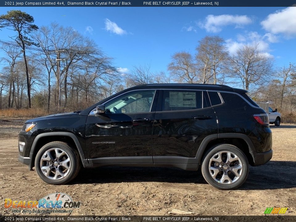 2021 Jeep Compass Limited 4x4 Diamond Black Crystal Pearl / Black Photo #4