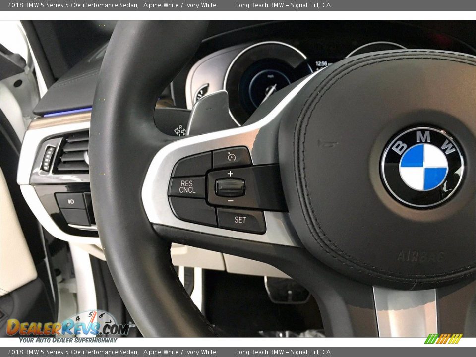 2018 BMW 5 Series 530e iPerfomance Sedan Alpine White / Ivory White Photo #18