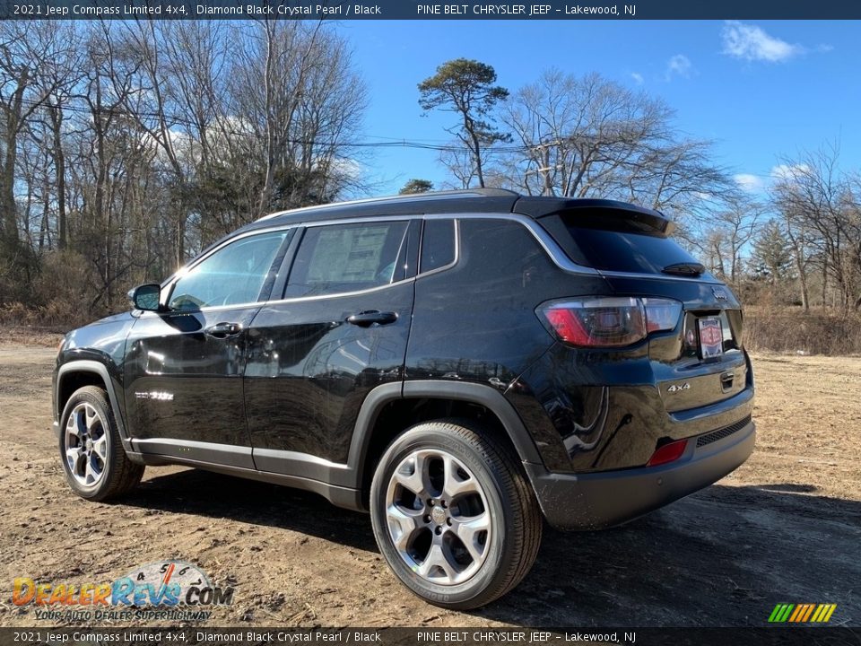 2021 Jeep Compass Limited 4x4 Diamond Black Crystal Pearl / Black Photo #6