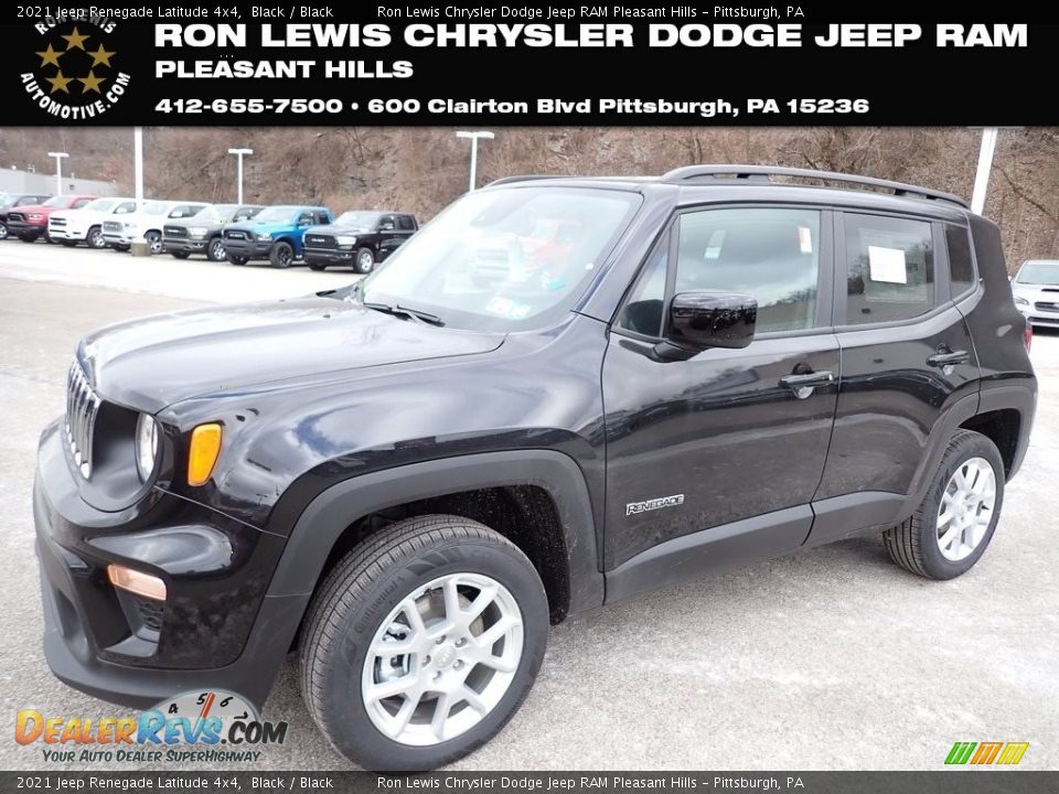 2021 Jeep Renegade Latitude 4x4 Black / Black Photo #1