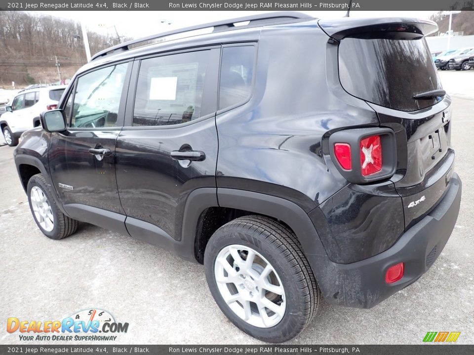 2021 Jeep Renegade Latitude 4x4 Black / Black Photo #3