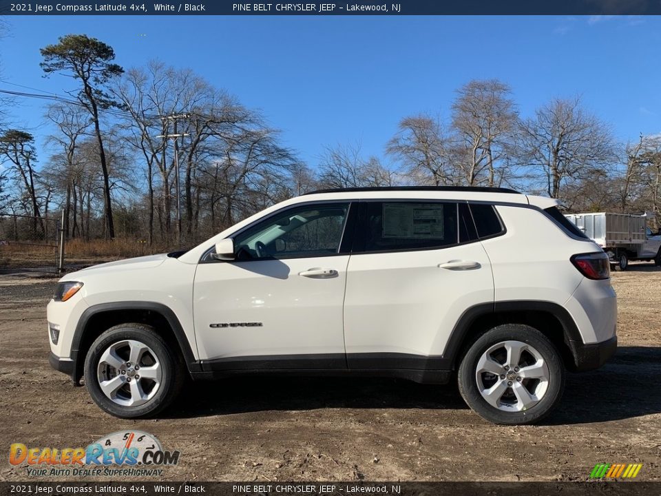 2021 Jeep Compass Latitude 4x4 White / Black Photo #4