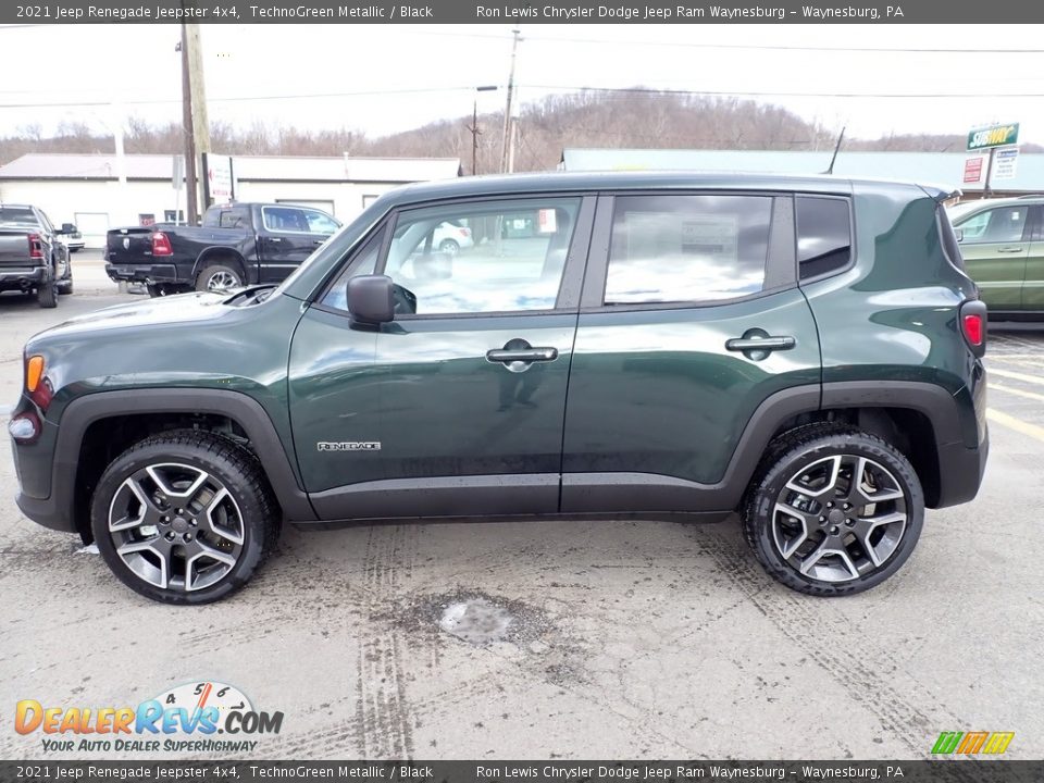 2021 Jeep Renegade Jeepster 4x4 TechnoGreen Metallic / Black Photo #3