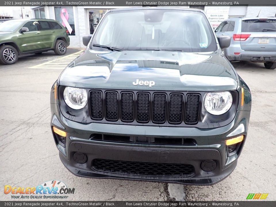 2021 Jeep Renegade Jeepster 4x4 TechnoGreen Metallic / Black Photo #9