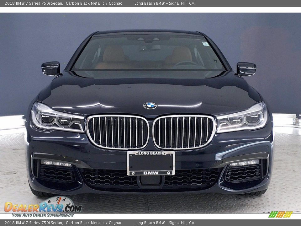 2018 BMW 7 Series 750i Sedan Carbon Black Metallic / Cognac Photo #2