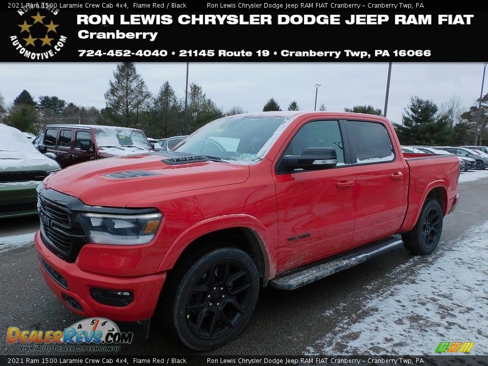 2021 Ram 1500 Laramie Crew Cab 4x4 Flame Red / Black Photo #1