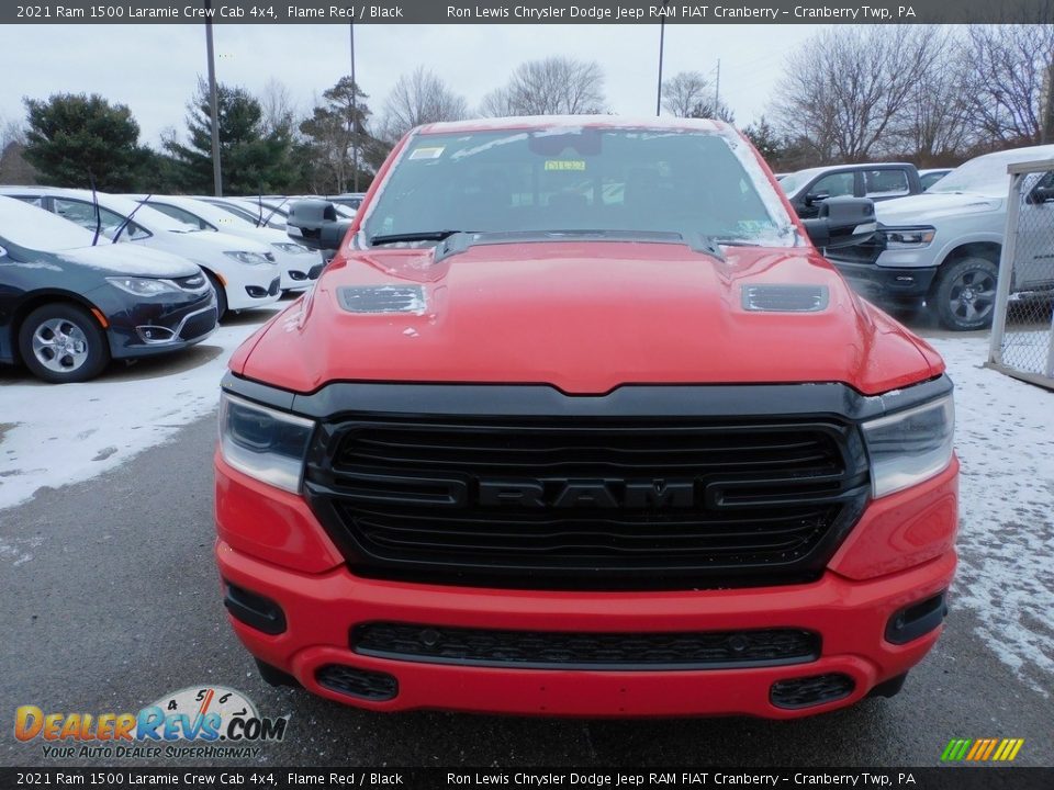 2021 Ram 1500 Laramie Crew Cab 4x4 Flame Red / Black Photo #2