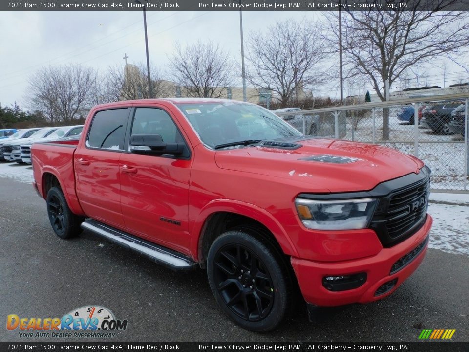 2021 Ram 1500 Laramie Crew Cab 4x4 Flame Red / Black Photo #3