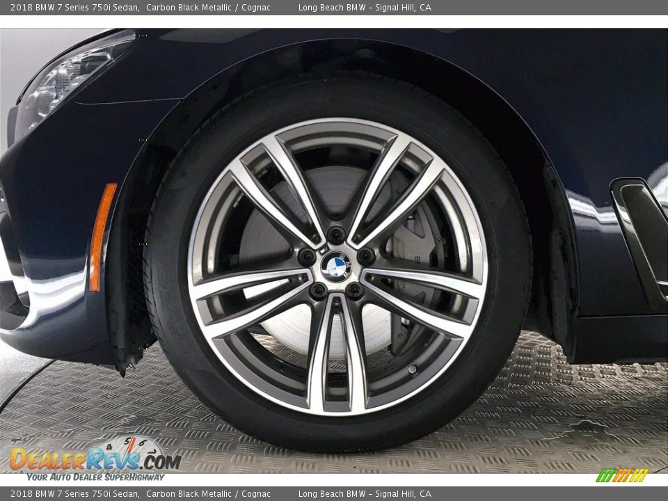 2018 BMW 7 Series 750i Sedan Carbon Black Metallic / Cognac Photo #8