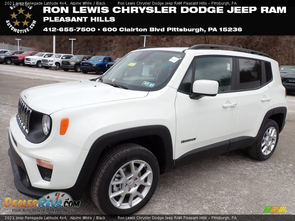 2021 Jeep Renegade Latitude 4x4 Alpine White / Black Photo #1