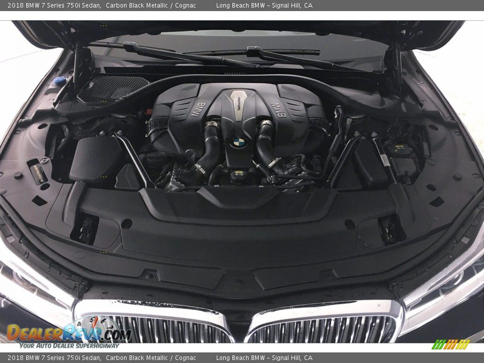 2018 BMW 7 Series 750i Sedan Carbon Black Metallic / Cognac Photo #9