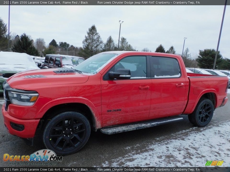 2021 Ram 1500 Laramie Crew Cab 4x4 Flame Red / Black Photo #9