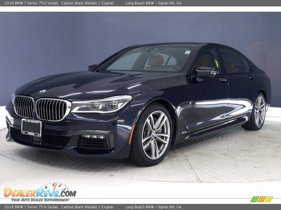 2018 BMW 7 Series 750i Sedan Carbon Black Metallic / Cognac Photo #12