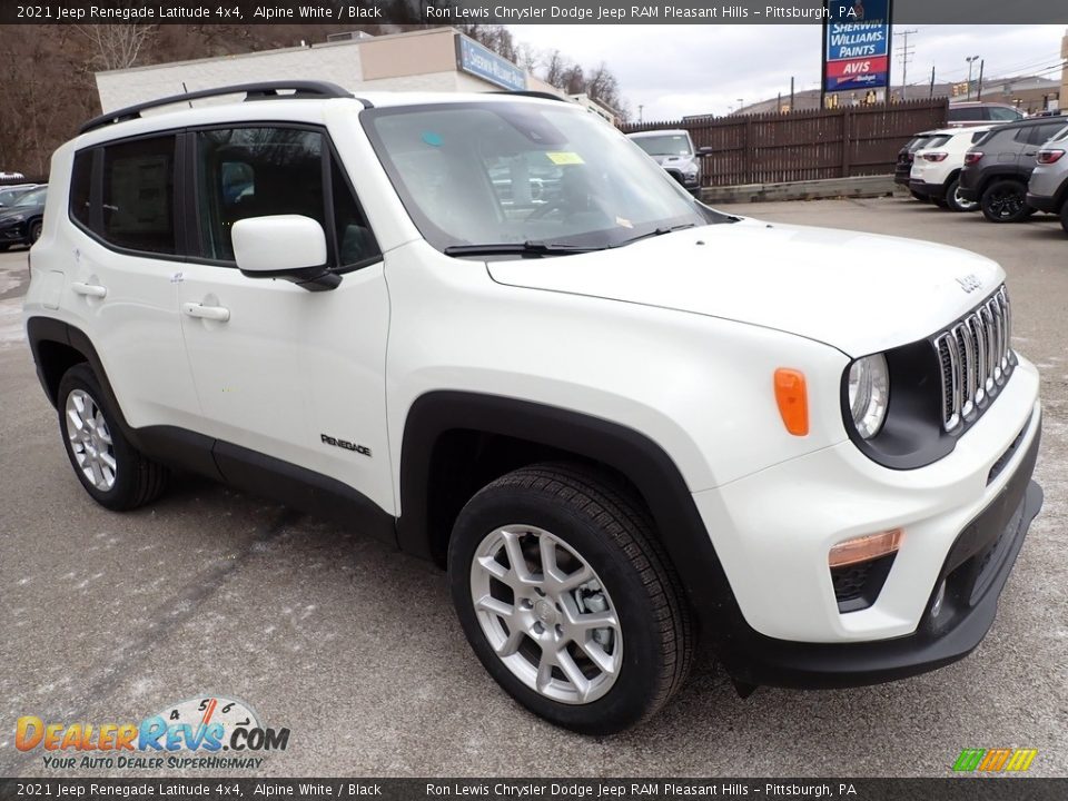 2021 Jeep Renegade Latitude 4x4 Alpine White / Black Photo #8