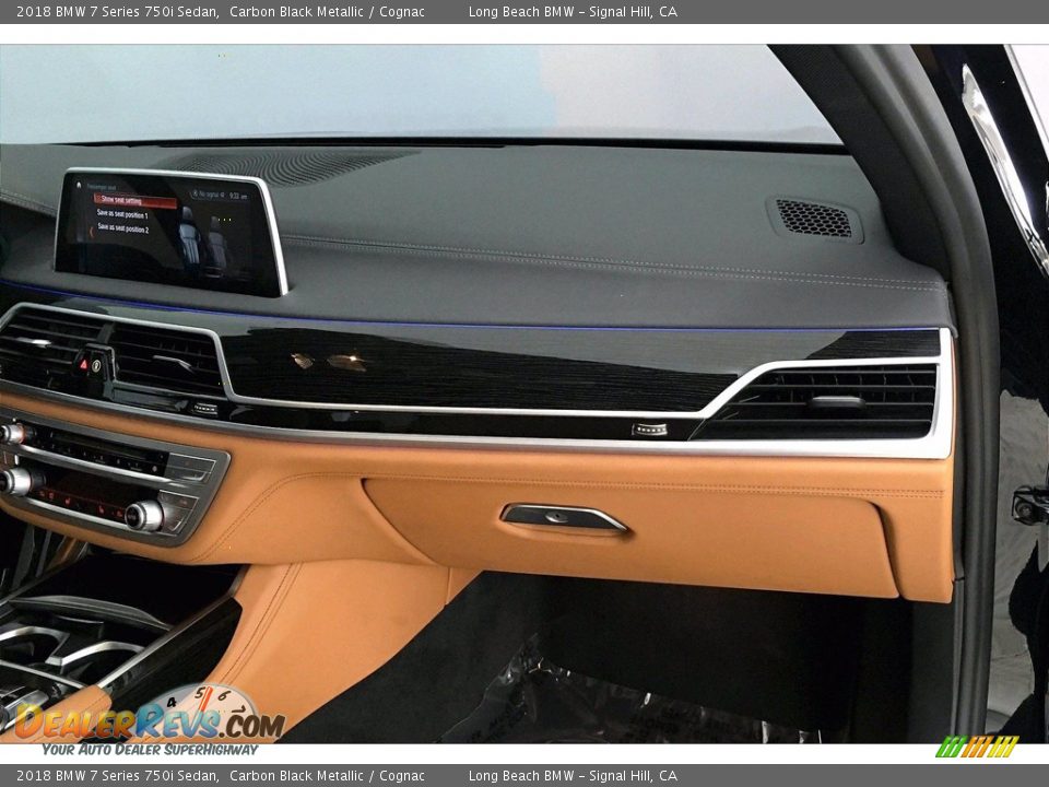 2018 BMW 7 Series 750i Sedan Carbon Black Metallic / Cognac Photo #22