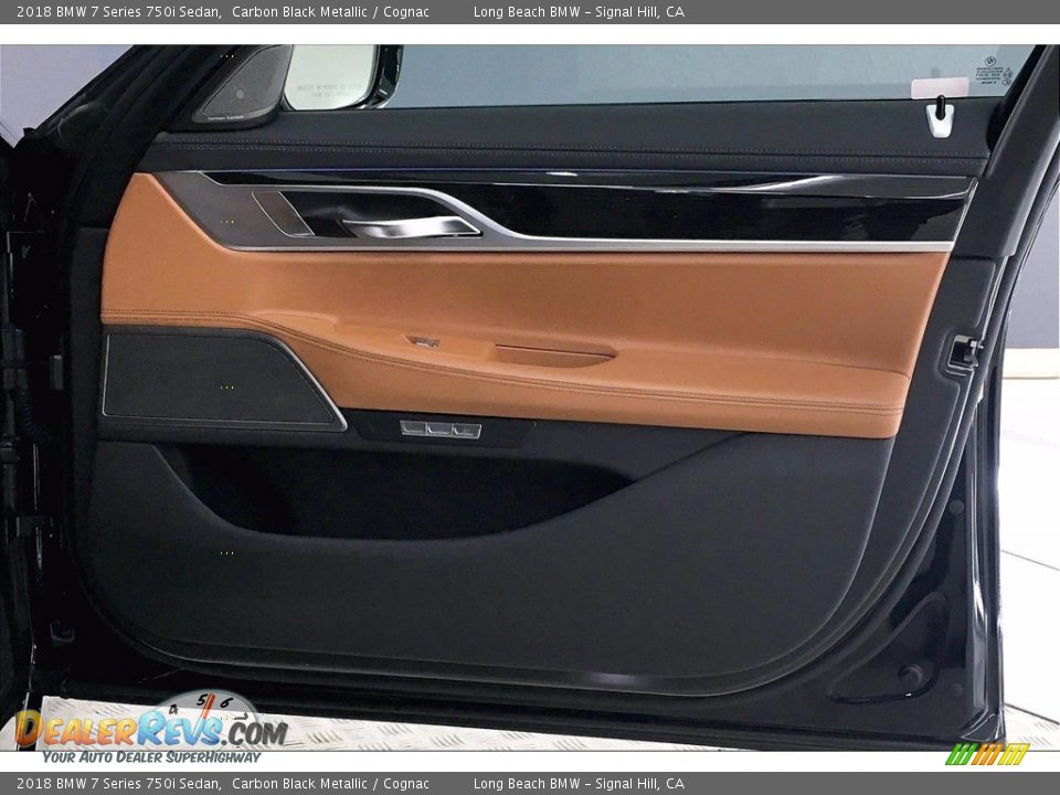2018 BMW 7 Series 750i Sedan Carbon Black Metallic / Cognac Photo #24