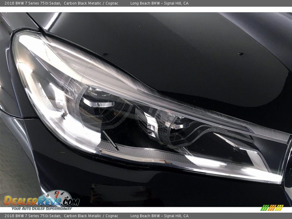 2018 BMW 7 Series 750i Sedan Carbon Black Metallic / Cognac Photo #26