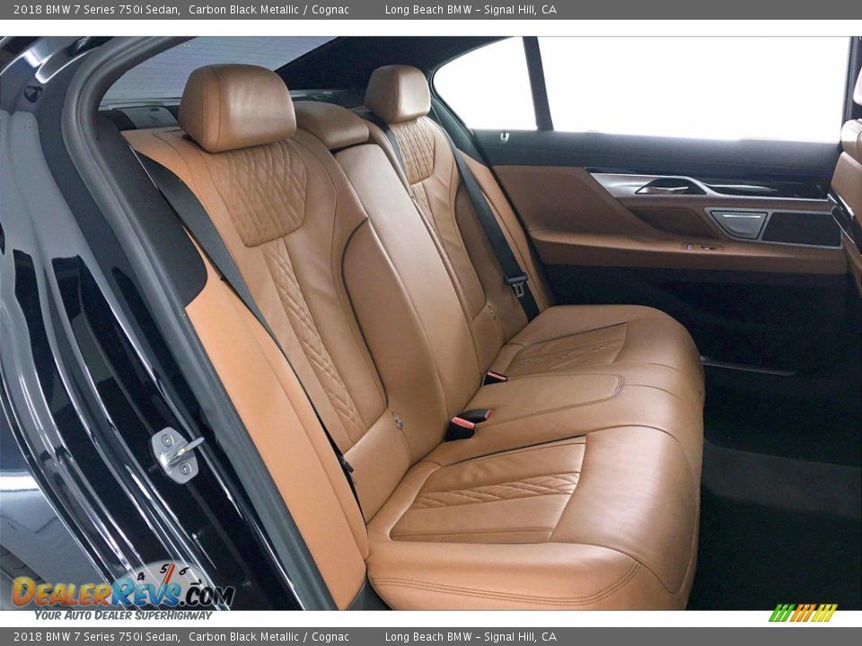 2018 BMW 7 Series 750i Sedan Carbon Black Metallic / Cognac Photo #29