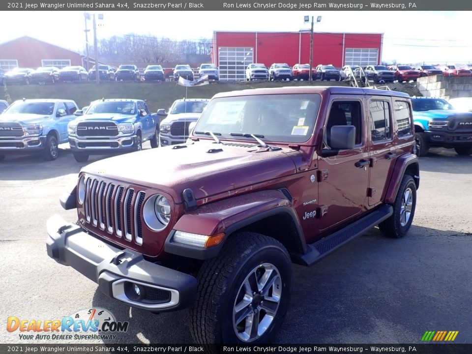 2021 Jeep Wrangler Unlimited Sahara 4x4 Snazzberry Pearl / Black Photo #1