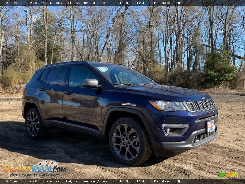2021 Jeep Compass 80th Special Edition 4x4 Jazz Blue Pearl / Black Photo #1