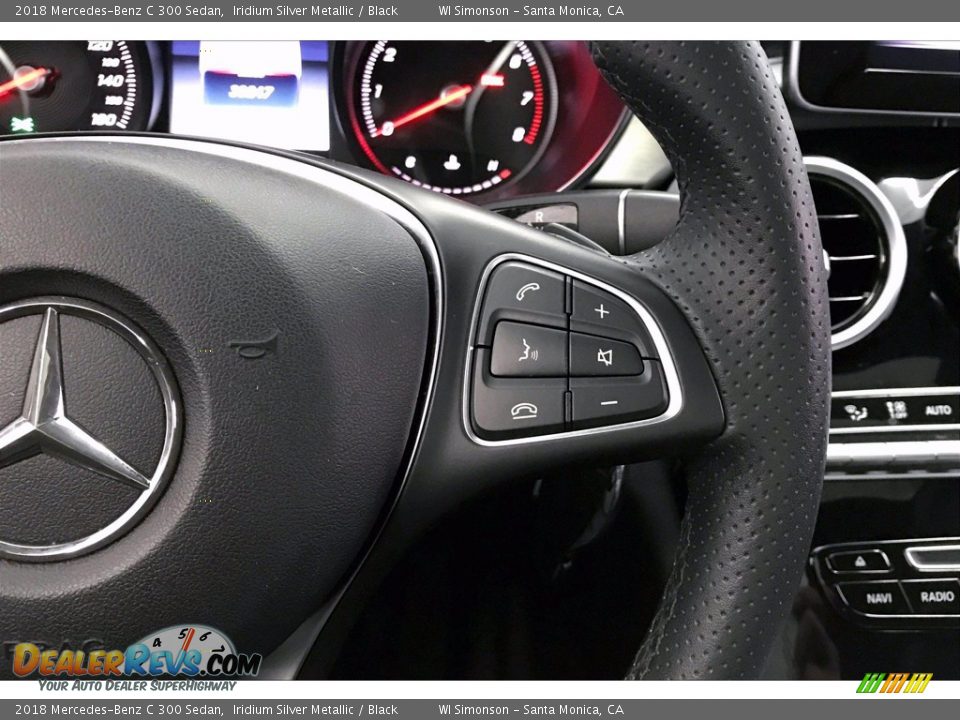 2018 Mercedes-Benz C 300 Sedan Iridium Silver Metallic / Black Photo #22