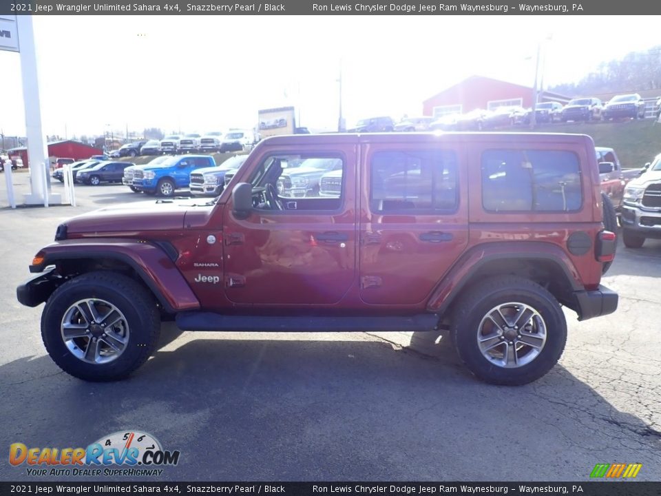 2021 Jeep Wrangler Unlimited Sahara 4x4 Snazzberry Pearl / Black Photo #3