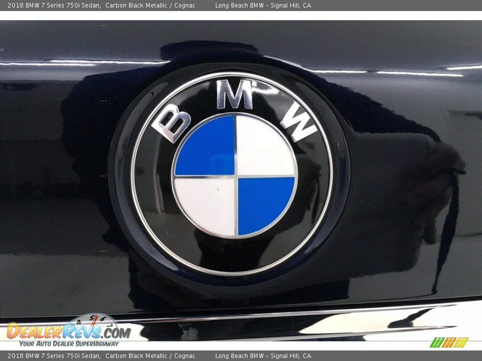 2018 BMW 7 Series 750i Sedan Carbon Black Metallic / Cognac Photo #34