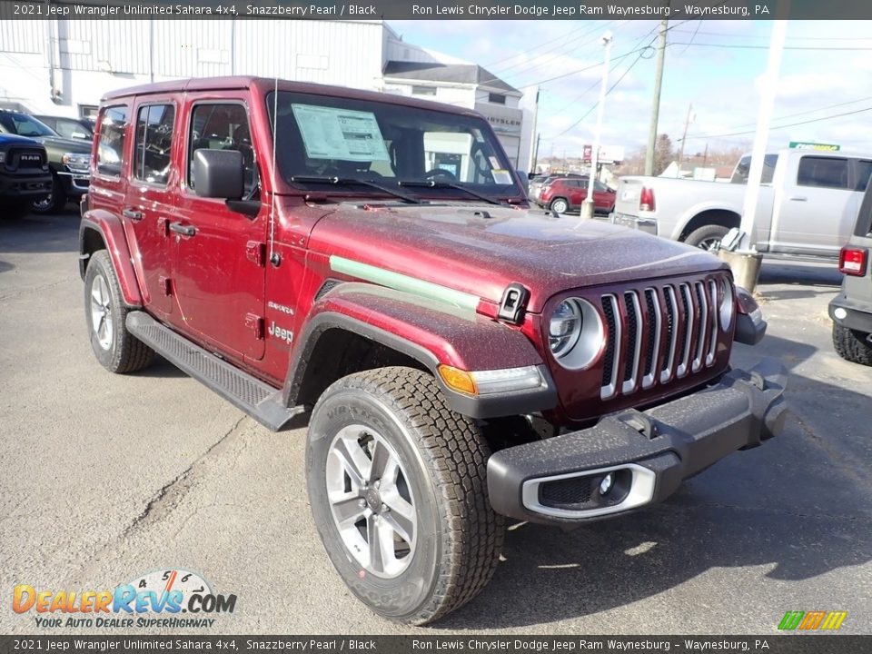 2021 Jeep Wrangler Unlimited Sahara 4x4 Snazzberry Pearl / Black Photo #8