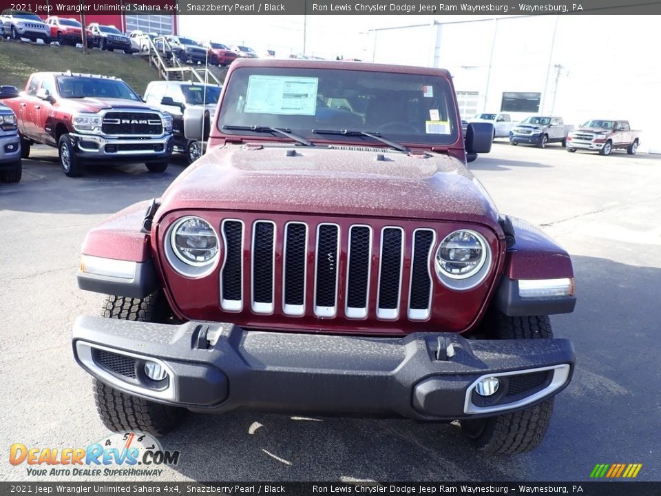 2021 Jeep Wrangler Unlimited Sahara 4x4 Snazzberry Pearl / Black Photo #9