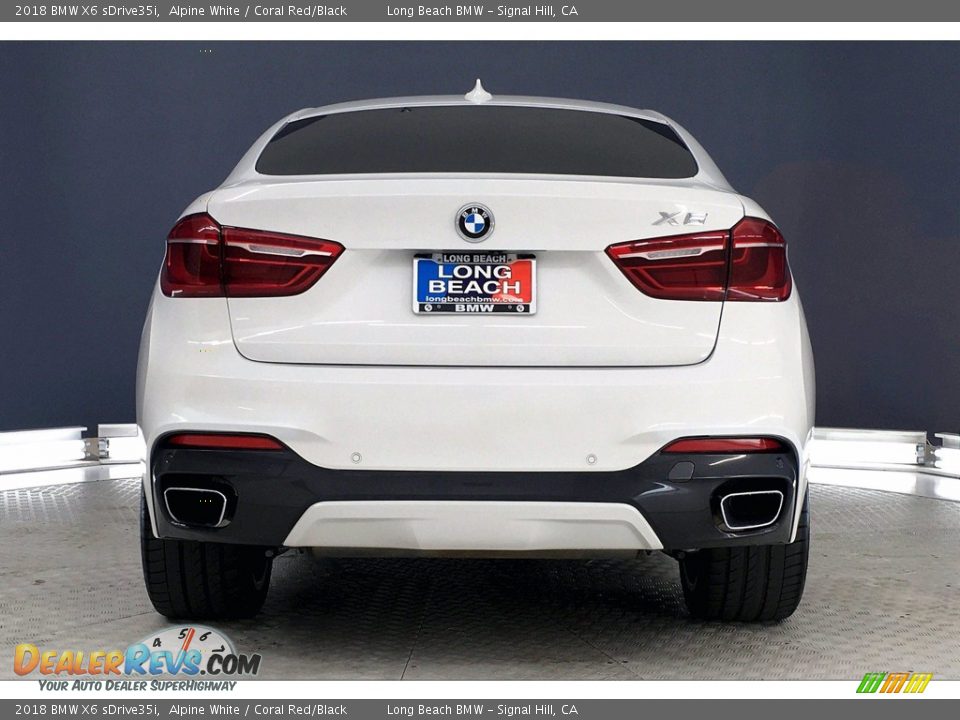 2018 BMW X6 sDrive35i Alpine White / Coral Red/Black Photo #3