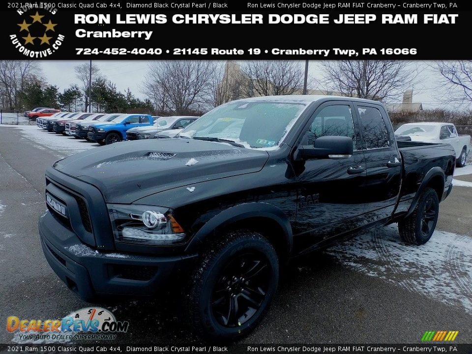 2021 Ram 1500 Classic Quad Cab 4x4 Diamond Black Crystal Pearl / Black Photo #1