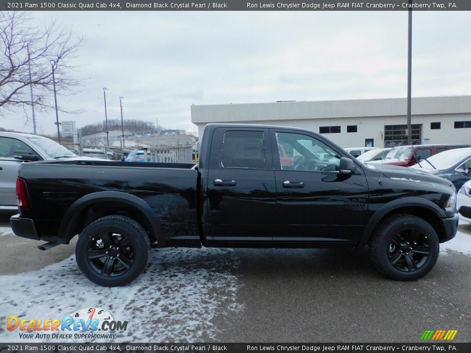 2021 Ram 1500 Classic Quad Cab 4x4 Diamond Black Crystal Pearl / Black Photo #4