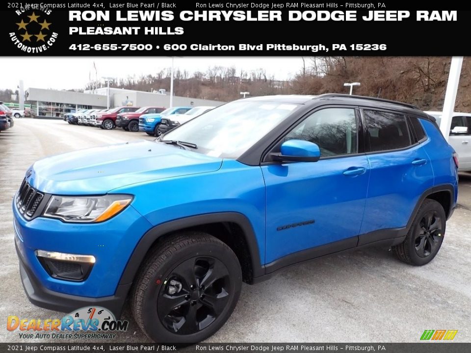 2021 Jeep Compass Latitude 4x4 Laser Blue Pearl / Black Photo #1