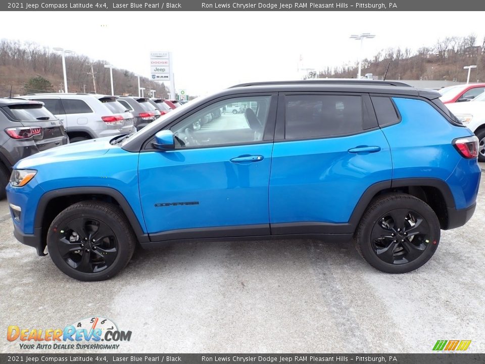 2021 Jeep Compass Latitude 4x4 Laser Blue Pearl / Black Photo #2