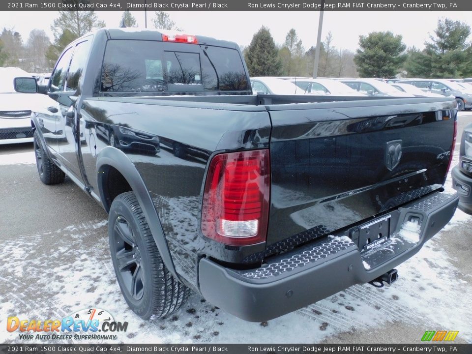 2021 Ram 1500 Classic Quad Cab 4x4 Diamond Black Crystal Pearl / Black Photo #8