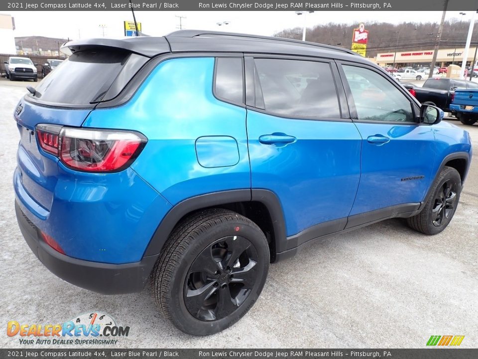 2021 Jeep Compass Latitude 4x4 Laser Blue Pearl / Black Photo #6