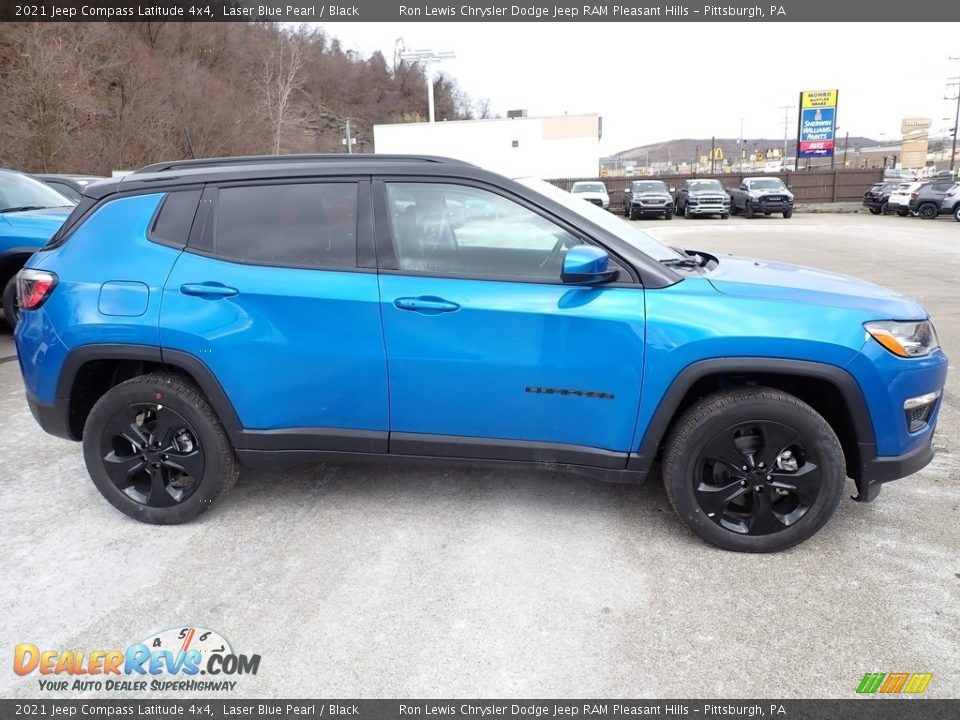 2021 Jeep Compass Latitude 4x4 Laser Blue Pearl / Black Photo #7