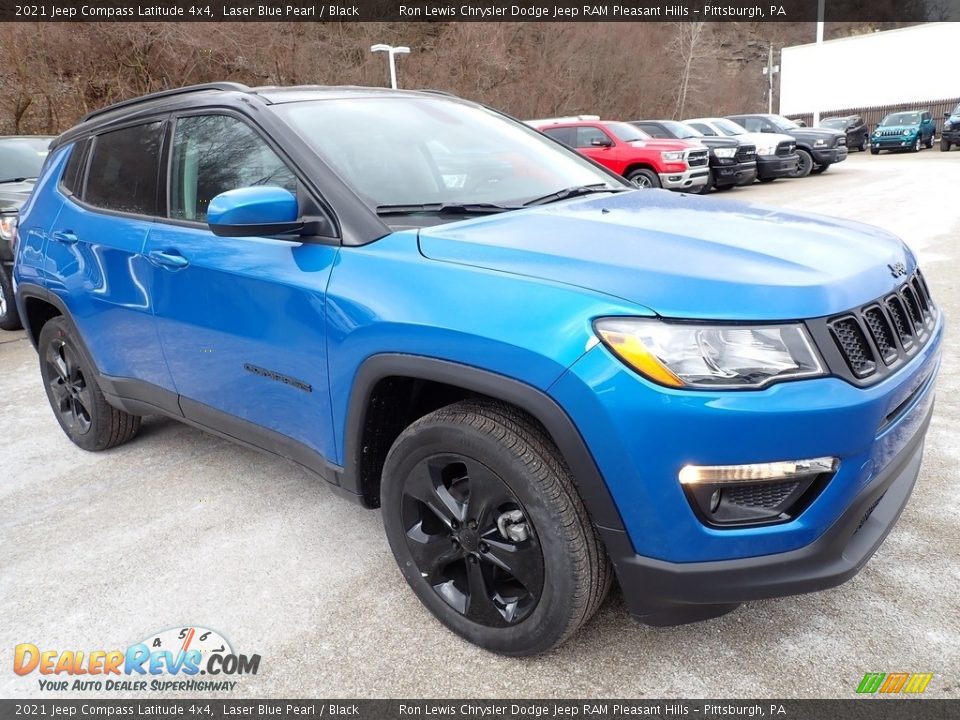 2021 Jeep Compass Latitude 4x4 Laser Blue Pearl / Black Photo #8