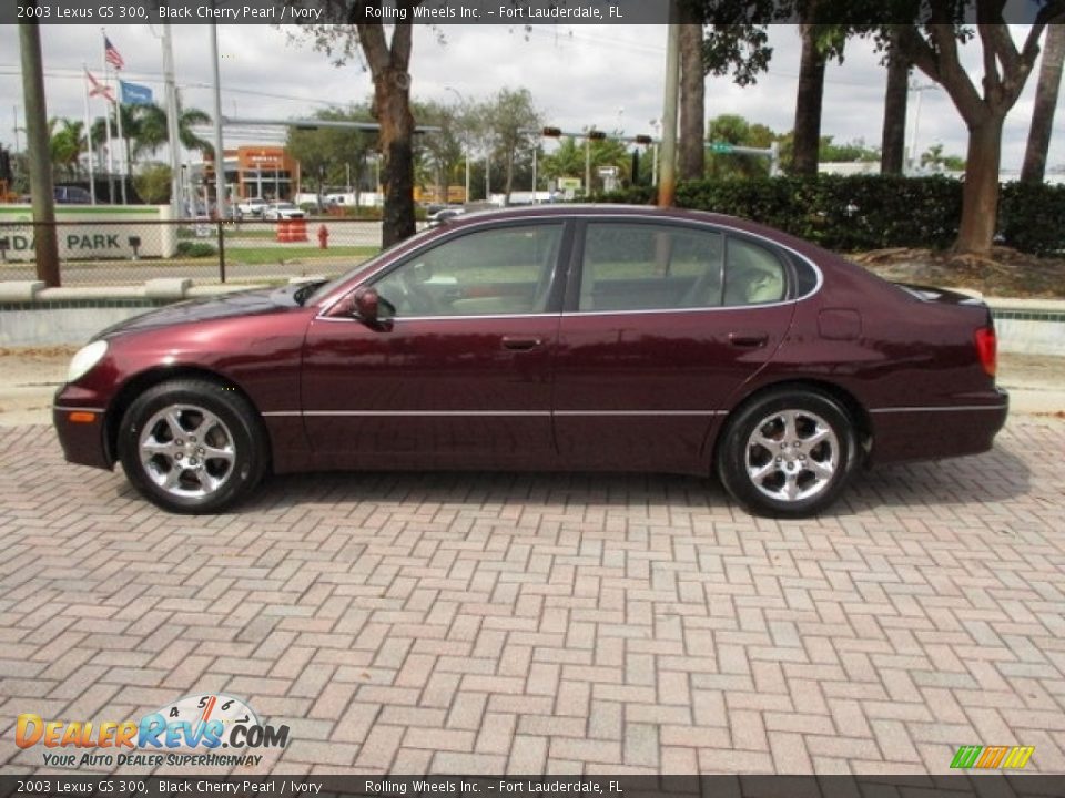 2003 Lexus GS 300 Black Cherry Pearl / Ivory Photo #3