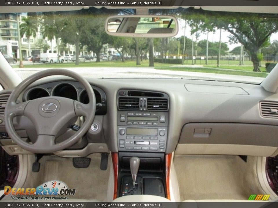 2003 Lexus GS 300 Black Cherry Pearl / Ivory Photo #6