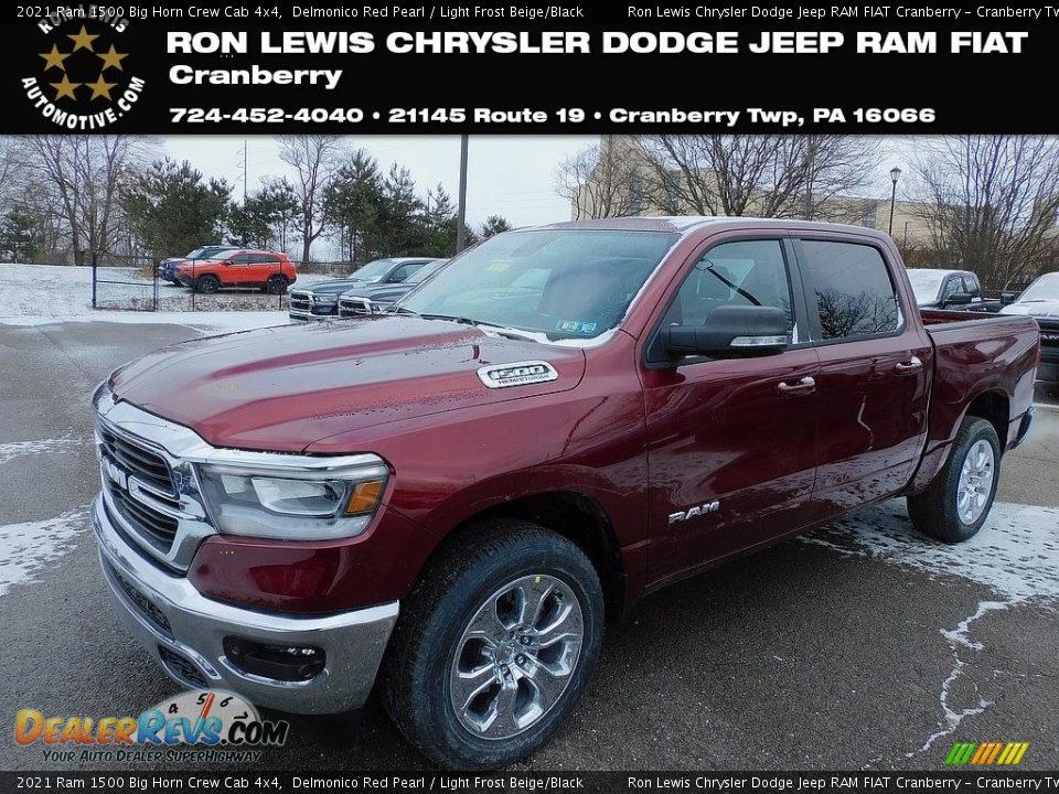 2021 Ram 1500 Big Horn Crew Cab 4x4 Delmonico Red Pearl / Light Frost Beige/Black Photo #1