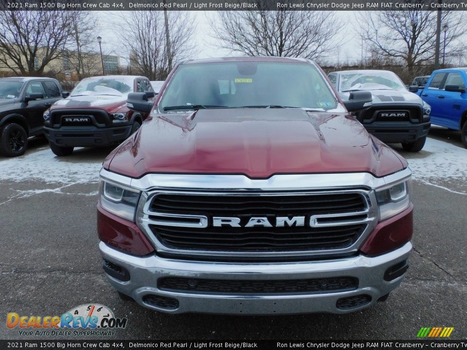 2021 Ram 1500 Big Horn Crew Cab 4x4 Delmonico Red Pearl / Light Frost Beige/Black Photo #2