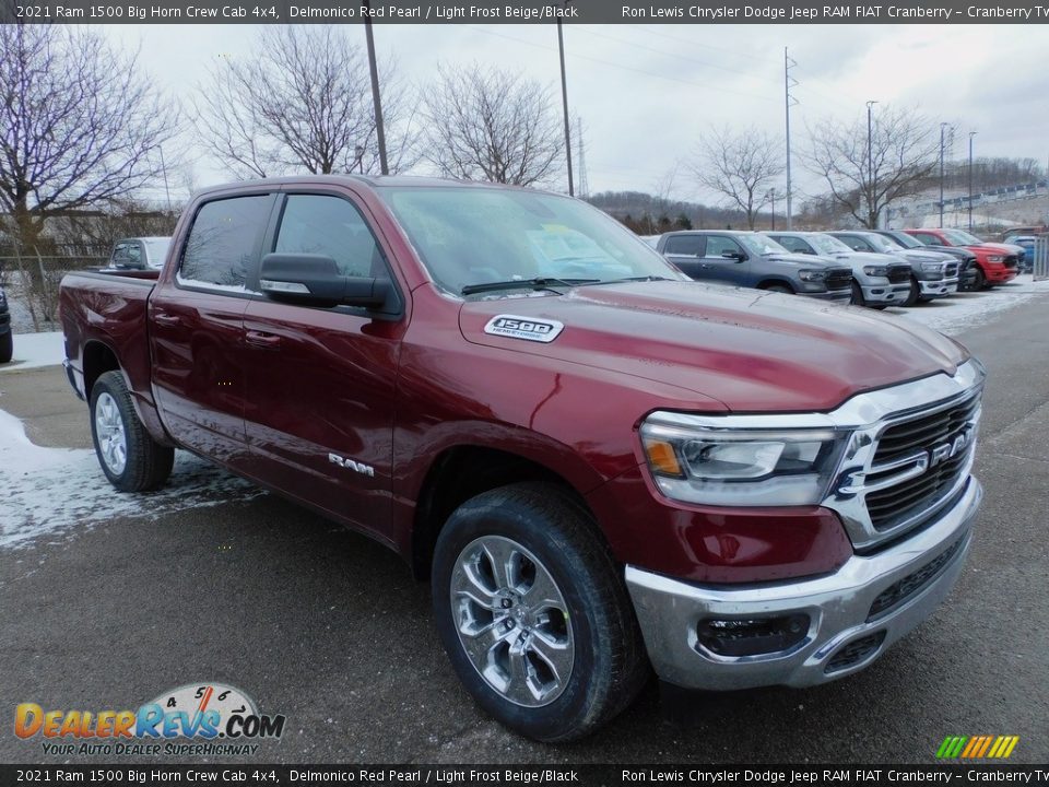 2021 Ram 1500 Big Horn Crew Cab 4x4 Delmonico Red Pearl / Light Frost Beige/Black Photo #3