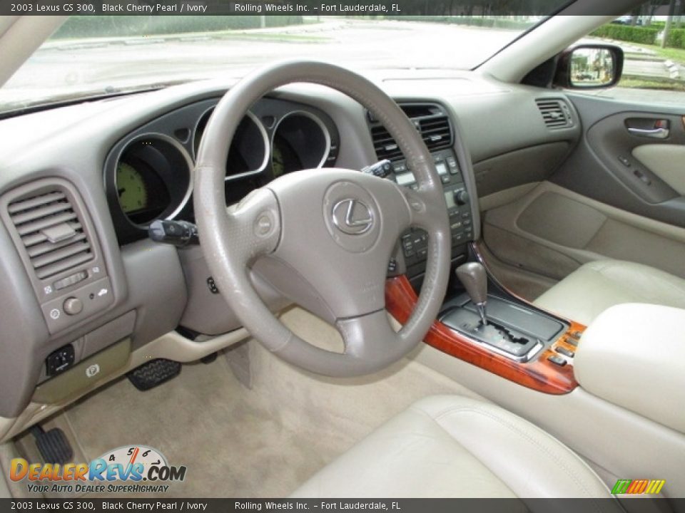 2003 Lexus GS 300 Black Cherry Pearl / Ivory Photo #14