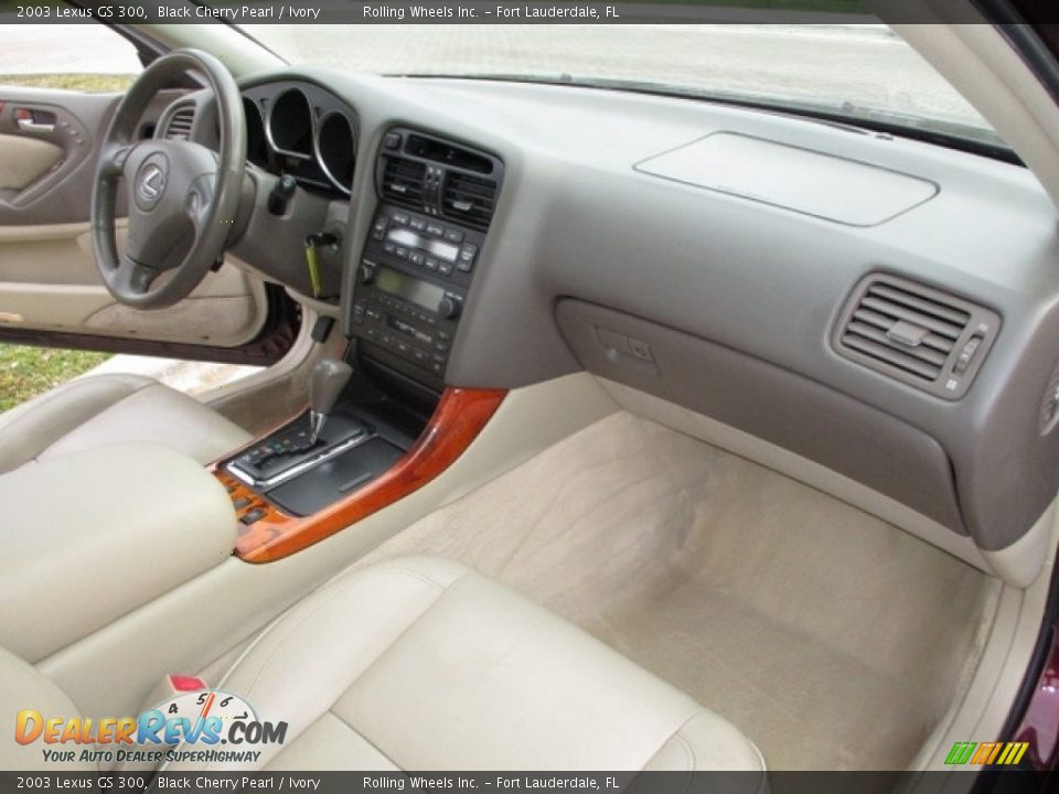 2003 Lexus GS 300 Black Cherry Pearl / Ivory Photo #16