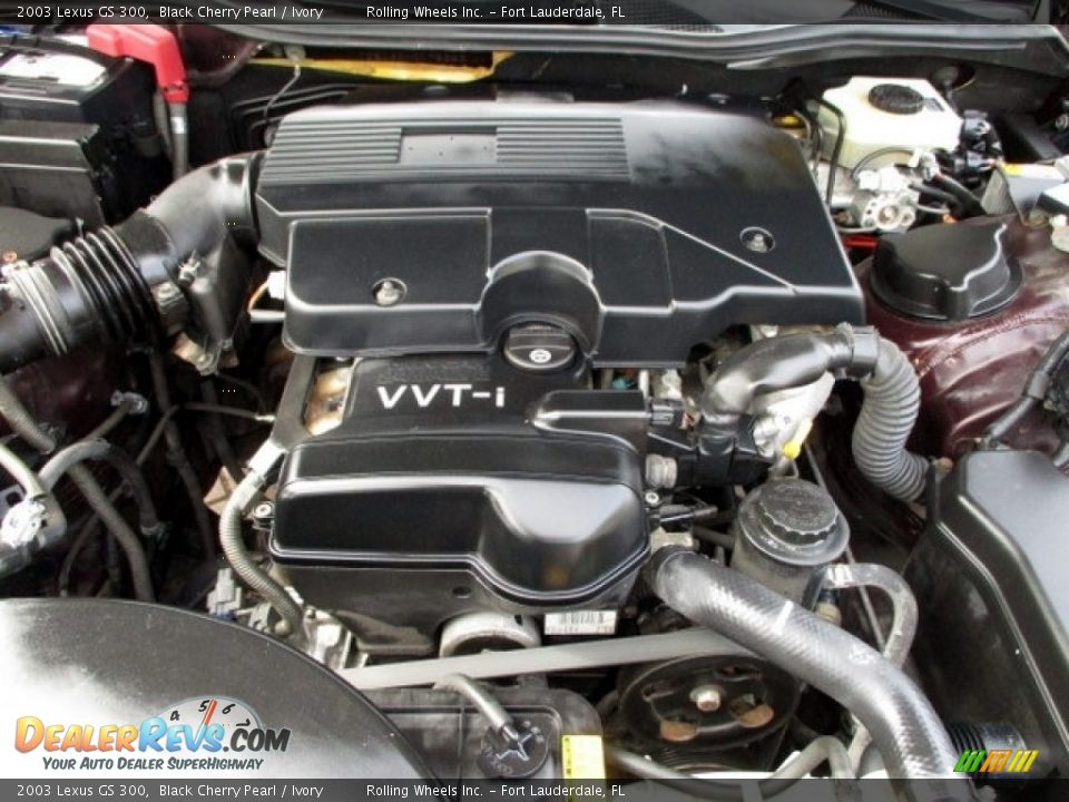 2003 Lexus GS 300 Black Cherry Pearl / Ivory Photo #18