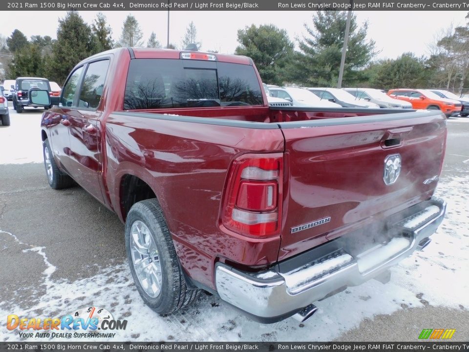 2021 Ram 1500 Big Horn Crew Cab 4x4 Delmonico Red Pearl / Light Frost Beige/Black Photo #8