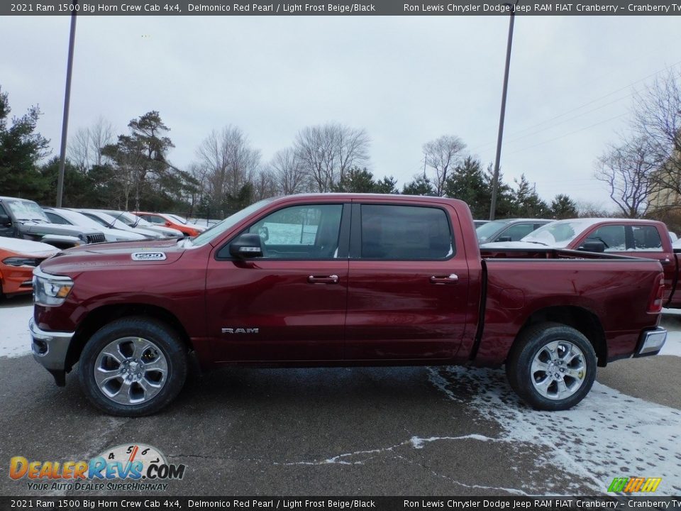 2021 Ram 1500 Big Horn Crew Cab 4x4 Delmonico Red Pearl / Light Frost Beige/Black Photo #9