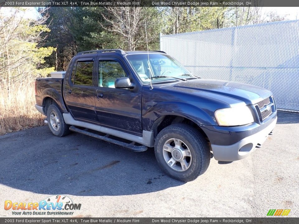 2003 Ford Explorer Sport Trac XLT 4x4 True Blue Metallic / Medium Flint Photo #2