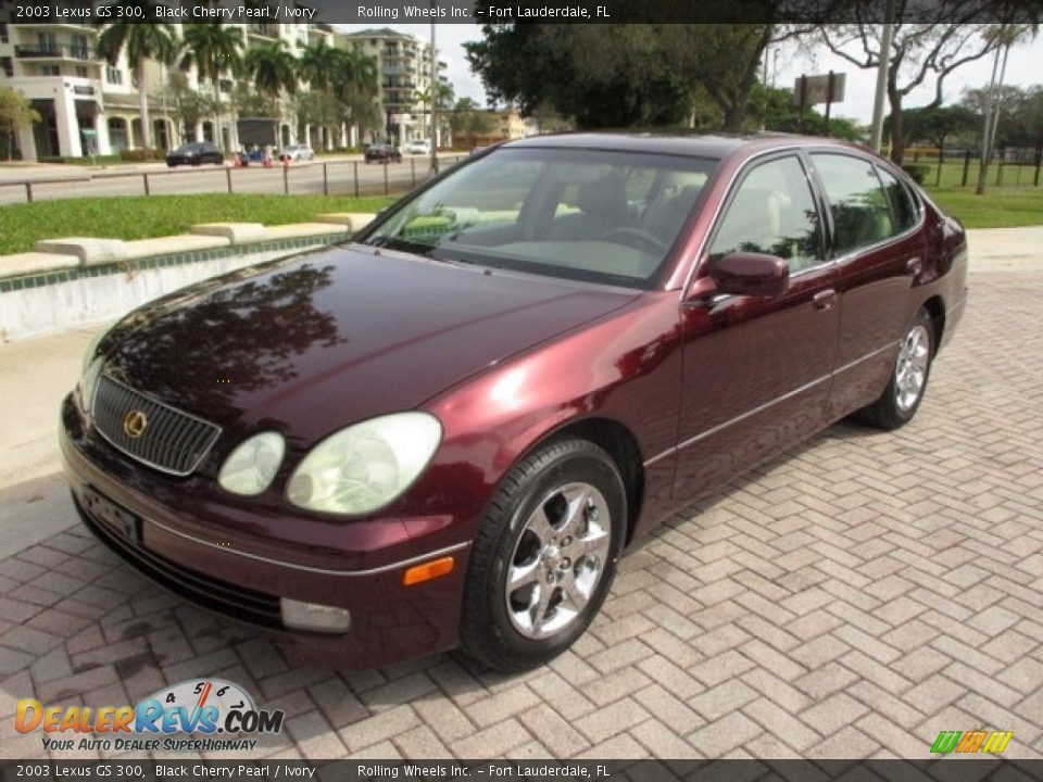 2003 Lexus GS 300 Black Cherry Pearl / Ivory Photo #23